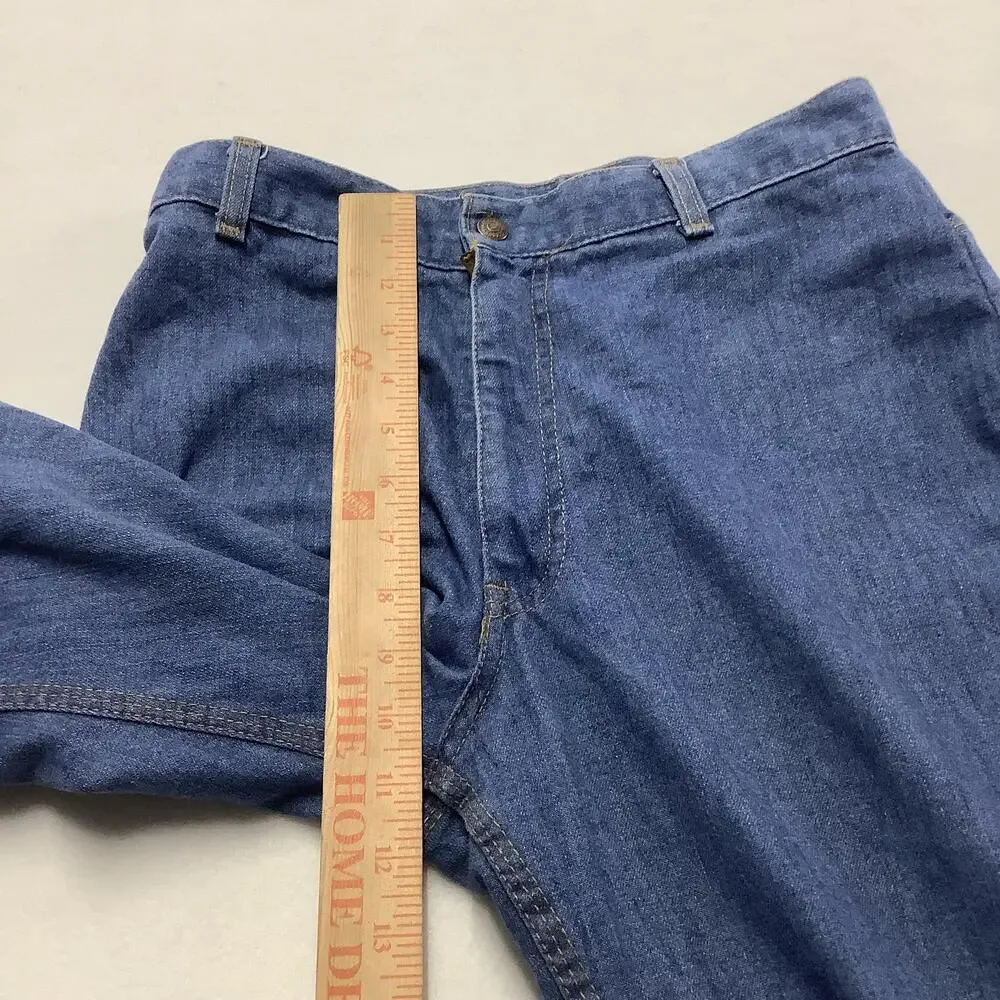 Vintage Levis Jeans Mens 32x31 Blue Wash Straight Leg Zip Fly Denim Orange Tab